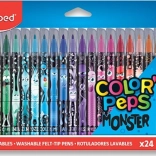 Maped carioci Color'Peps Monster, 24 culori