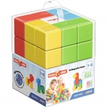 Cuburi magnetice de construcție MAGICUBE 16 buc – plastic reciclat