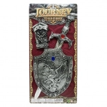 Set sabie și scut argintii pentru copii