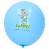 Baloan albastru cu imprimeu WIKY 30 cm – pachet 100 buc