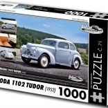 Puzzle Retro Mașini Škoda 1102 Tudor 1952 1000 piese