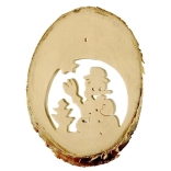 Decorațiune de iarnă suspendată din lemn pentru copii 10 buc