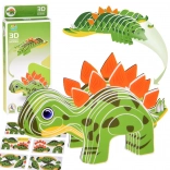 Puzzle 3D model din carton – dinozaur stegozaur DIY