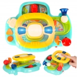 Volan interactiv pentru copii cu muzică și sunete, albastru