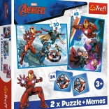 Puzzle 2în1 și jocul de memorie (pexeso) MARVEL The Avengers