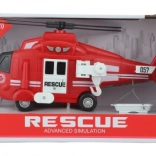 Elicopter de pompieri cu baterii cu lumină și sunet