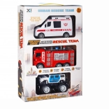 echipă de salvare – set de 3 vehicule