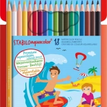 Set de creioane acuarelă STABILO Aquacolor 18 buc