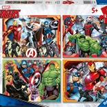 Puzzle Puternicii Avengers 4x100 piese Ravensburger