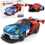 Set de construcție tehnic mașină sport albastru‑roșu 138 piese