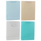 Pungă cadou cu puncte aurii