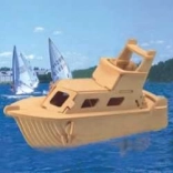 Puzzle 3D din lemn Woodcraft - Yacht