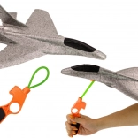 Avion din polistiren cu lansator gri