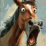 Pictură cu diamante Cal uimit 30 × 40 cm