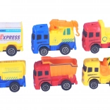 Set auto 6 mașinuțe cu mecanism de întoarcere 6 cm