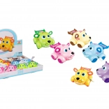 Câine de plastic cu mecanism de întoarcere 8 cm