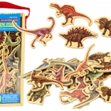 magnete din lemn cu animale, set de 20 de piese