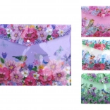 Mapă cu capsă 35 × 25 cm – flori