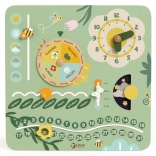 Calendar educațional din lemn în engleză