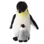 Pinguin de Pluș cu Pui 27 cm