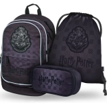 Set școlar BAAGL Core HARRY POTTER Hogwarts negru – rucsac, penar și săculeț