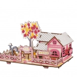 Puzzle 3D din lemn Casa de Toamnă WOODCRAFT