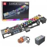 Set de construcție pistă cu bile cu motor electric – 1281 piese