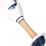 Maracas din lemn cu balenă pentru copii