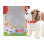 Cățeluș de pluș care merge și latră, pe baterii