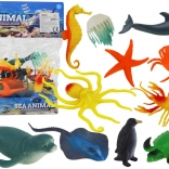 Set de figurine cu animale marine, 12 buc