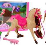 Set de joacă cu păpușă Anlily Jocheistă și cal