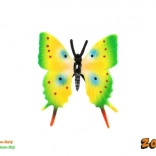 Fluture din plastic, coadă-de-rândunică, verde-galben, 5,5 cm