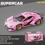 set de construcție mașină sport roz 702 piese