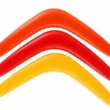 Bumerang din plastic 28 cm – 3 culori