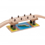 pod de safari din lemn cu crocodil Bigjigs Rail