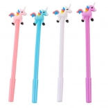 pix cu bilă cu unicorn, încărcătură neagră 0,5 mm – mix de culori