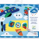 DJECO cărți de colorat cu apă transport aerian