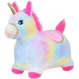 Unicorn gonflabil de sărit cu husă din pluș și pompă
