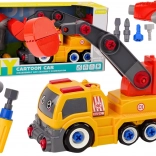 Macara de camion desen animat DIY pentru dezasamblare – portocaliu