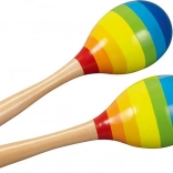 Goki maracas curcubeu – set 2 buc