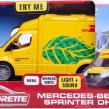 Model metalic duba MERCEDES-BENZ DHL Majorette Grand 12,5 cm cu lumini și sunete