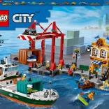 LEGO City port la mare cu navă de marfă 60422