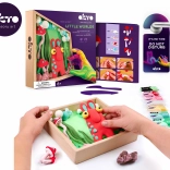 okto modelare – micul univers în ramă spiriduș 21 × 21 cm