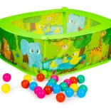 Piscină uscată cu 50 de mingi