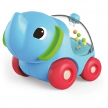 Zornăitoare elefant pe roți 11 cm