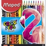 Creioane colorate triunghiulare MAPED Color'Peps Animals 18 buc