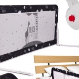 barieră de siguranță rabatabilă pentru pat 200 cm – negru