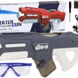 Pistol cu apă mare, gri, 750 ml, cu ochelari, reîncărcabil